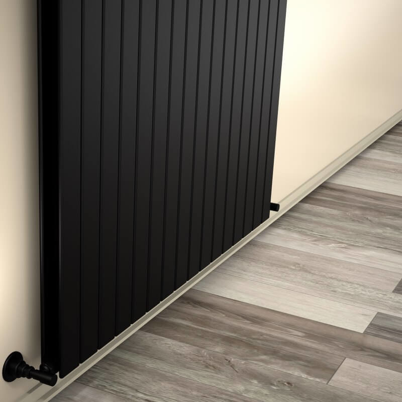 Type 20V Decorative Radiator 400x1180 Matte Black - 1