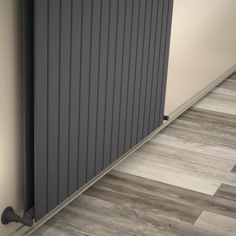 Type 20V Decorative Radiator 400x1254 Anthracite - 1