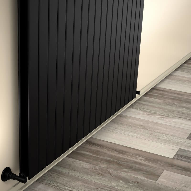 Type 20V Decorative Radiator 400x1328 Matte Black - 1