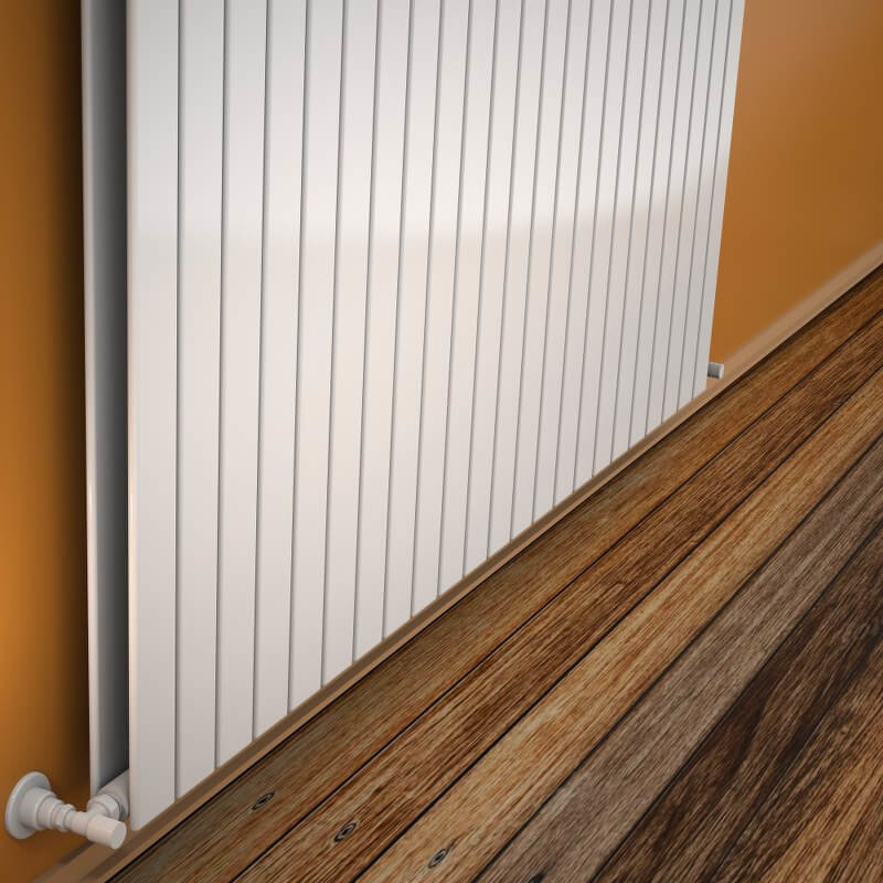Type 20V Decorative Radiator 400x1698 White - 1