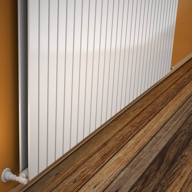 Type 20V Decorative Radiator 400x2142 White - 1