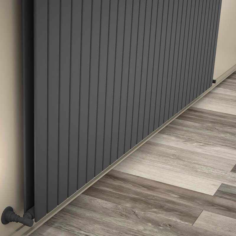Type 20V Decorative Radiator 400x2216 Anthracite - 1