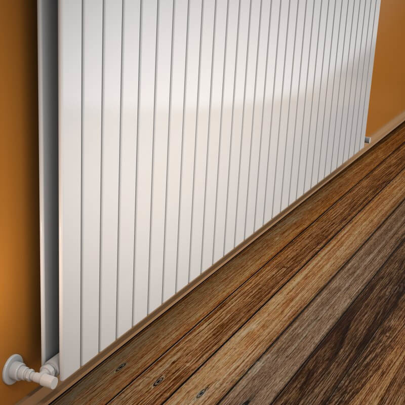 Type 20V Decorative Radiator 400x2216 White - 1