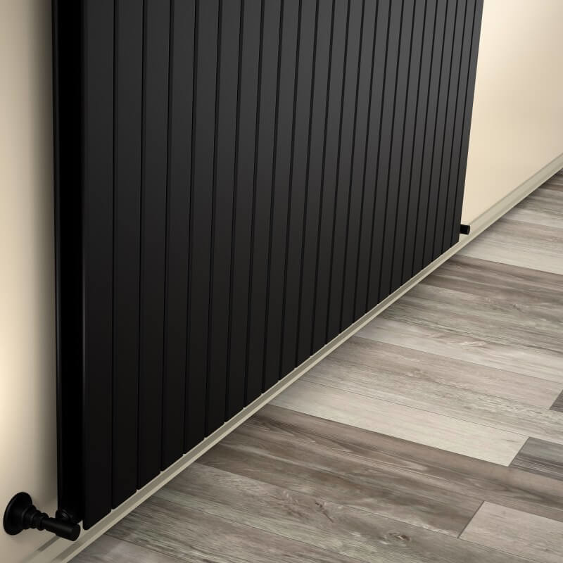 Type 20V Decorative Radiator 500x1772 Matte Black - 1