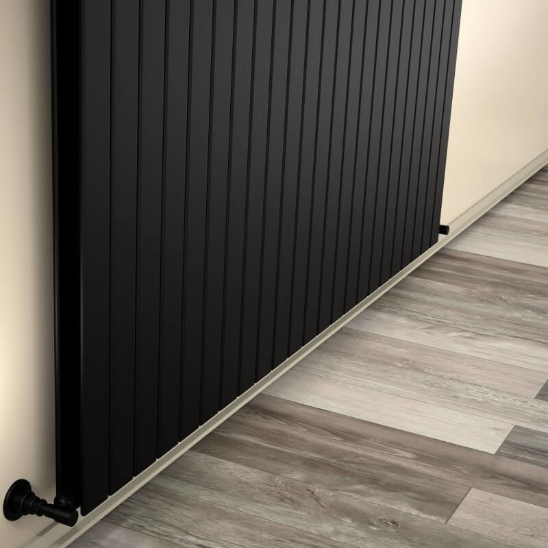 Type 20V Decorative Radiator 900x1698 Matte Black - 1