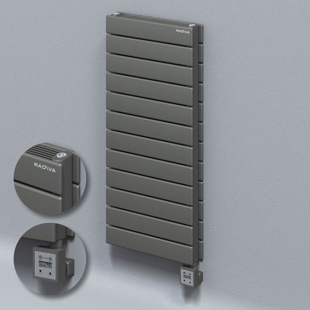 Type 21H Electric Steel Decorative Radiator 884x400 Anthracite (KTX3 Thermostat) 1000W - 1