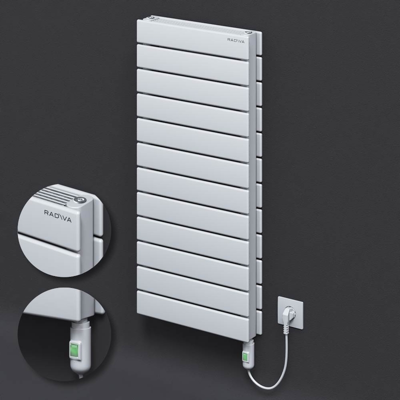 Type 21H Electric Steel Decorative Radiator 884x400 White (On/Off Button) 900W 