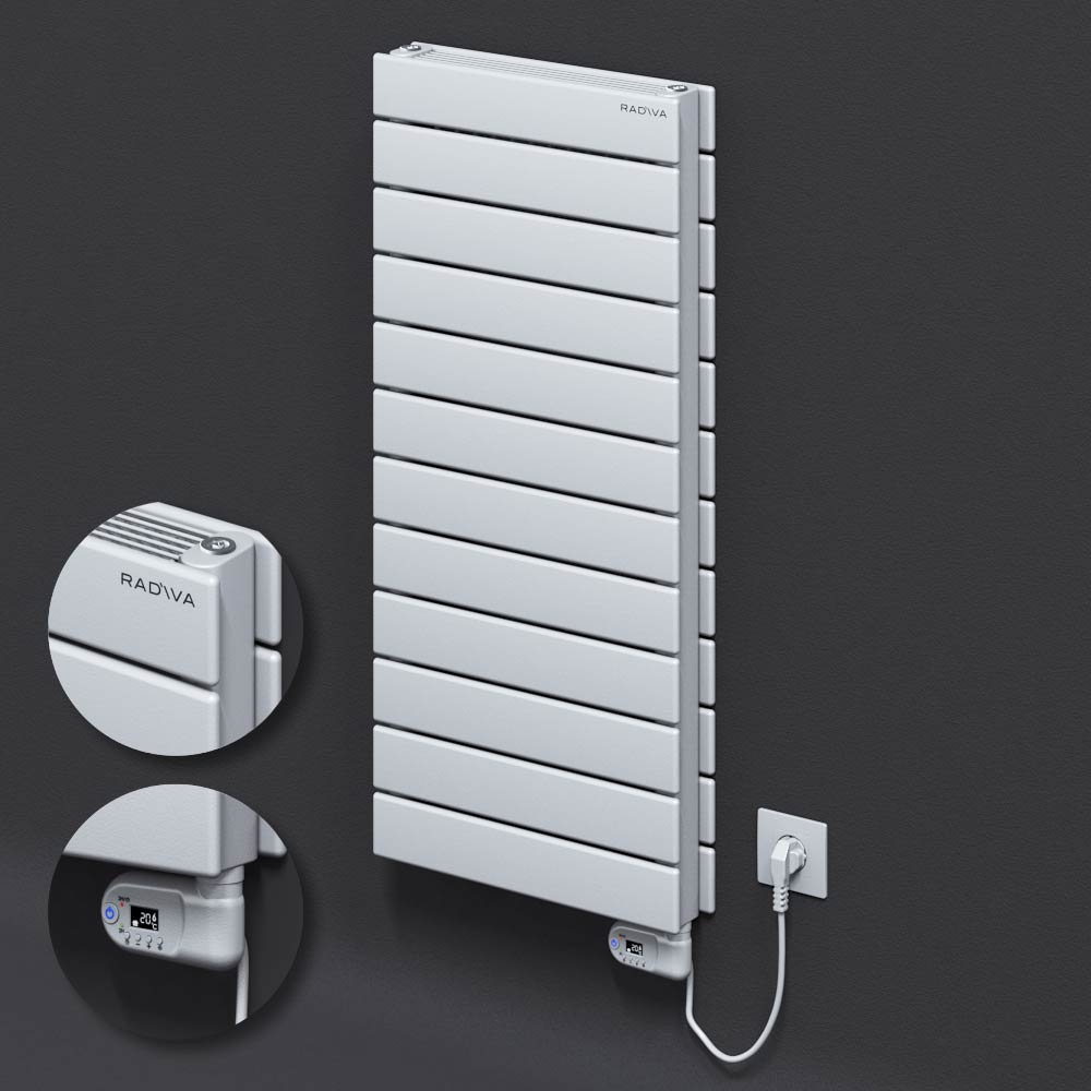 Type 21H Electric Steel Decorative Radiator 884x400 White (Thesis Thermostat) 900W - 1