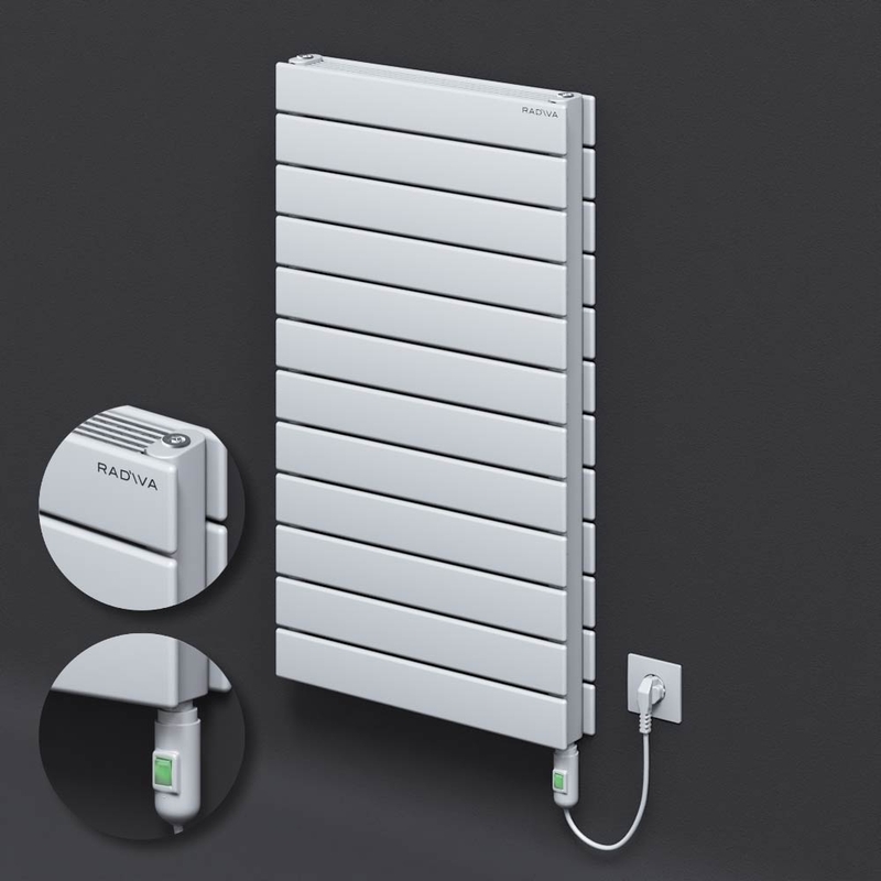 Type 21H Electric Steel Decorative Radiator 884x500 White (On/Off Button) 900W 