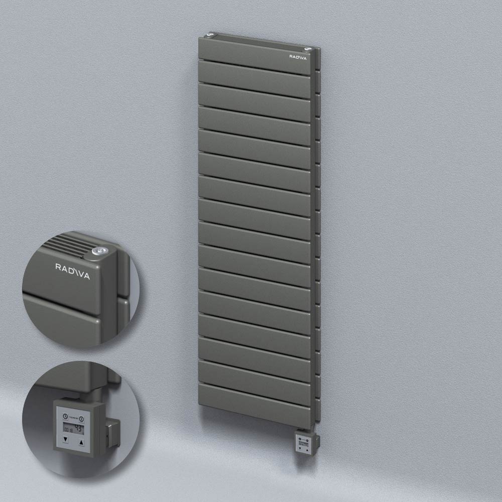 Type 21H Electric Steel Radiateur Décoratif 1180x400 Anthracite (KTX3 Thermostat) 1000W - 1
