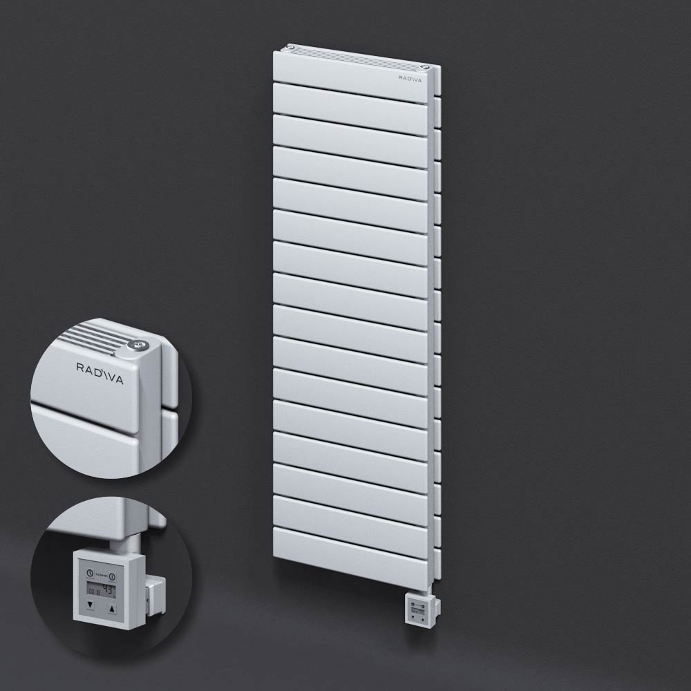 Type 21H Electric Steel Radiateur Décoratif 1180x400 Blanc (KTX3 Thermostat) 1000W - 1