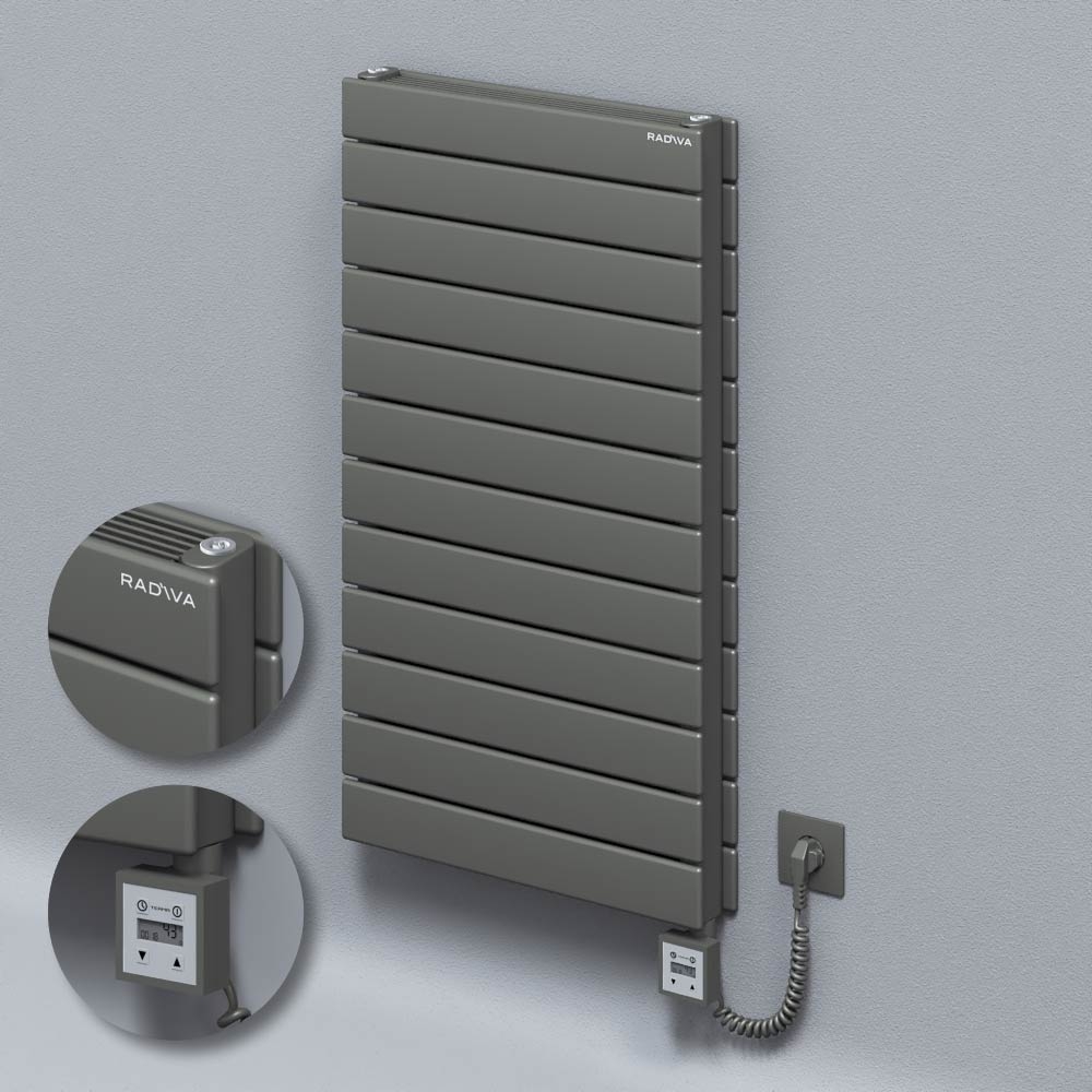 Type 21H Electric Steel Radiateur Décoratif 884x500 Anthracite (KTX3 Thermostat) 1000W Câble spiralé - 1