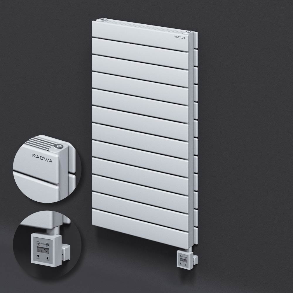 Type 21H Electric Steel Radiateur Décoratif 884x500 Blanc (KTX3 Thermostat) 1000W - 1