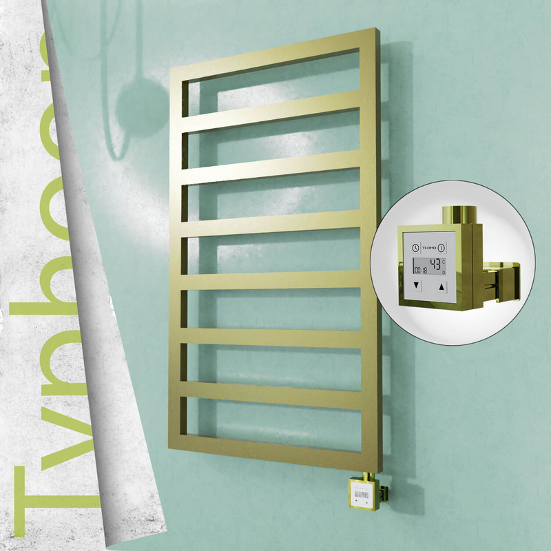 Typhoon Electric Stainless Steel Towel Rail 400x1580 Mirror Polished (KTX3 Thermostat) 300W 