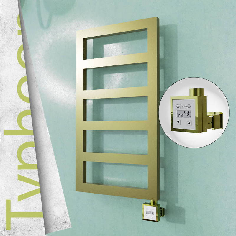 Typhoon Electric Stainless Steel Towel Rail 400x740 Mirror Polished (KTX3 Thermostat) 200W 