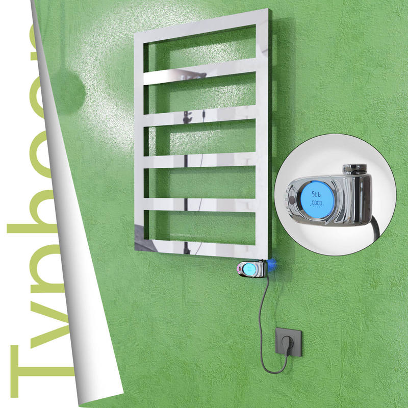 Typhoon Electric Stainless Steel Towel Rail 500x1020 Mirror Polished (Musa Thermostat) 300W