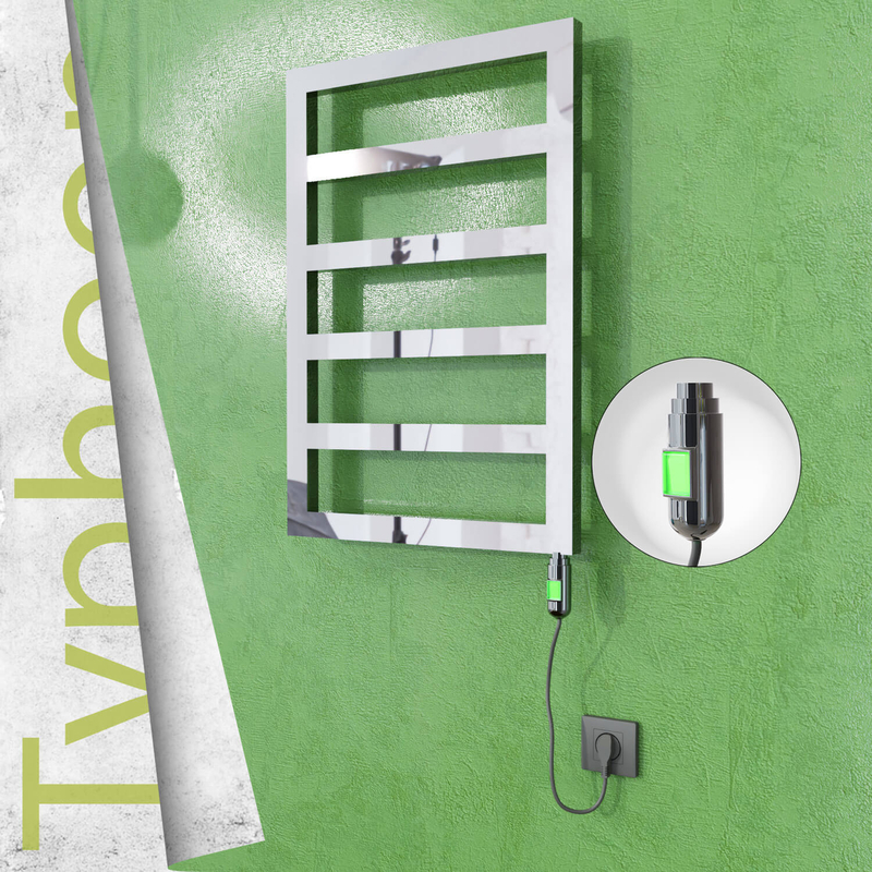 Typhoon Electric Stainless Steel Towel Rail 500x1020 Mirror Polished (On/Off Switch) 300W 
