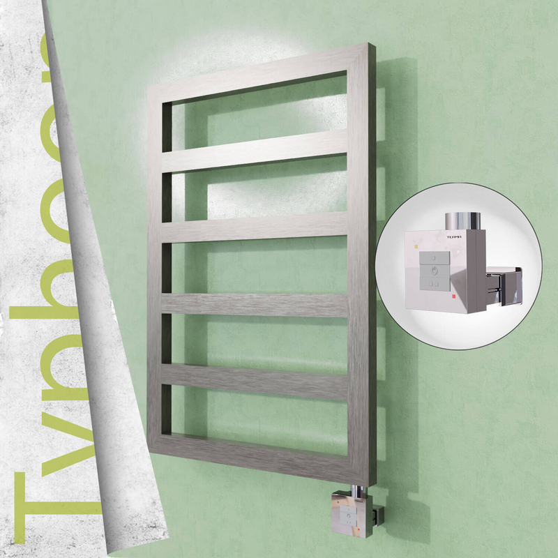 Typhoon Electric Stainless Steel Towel Rail 500x1020 Satin Polished (KTX1 Thermostat) 300W 