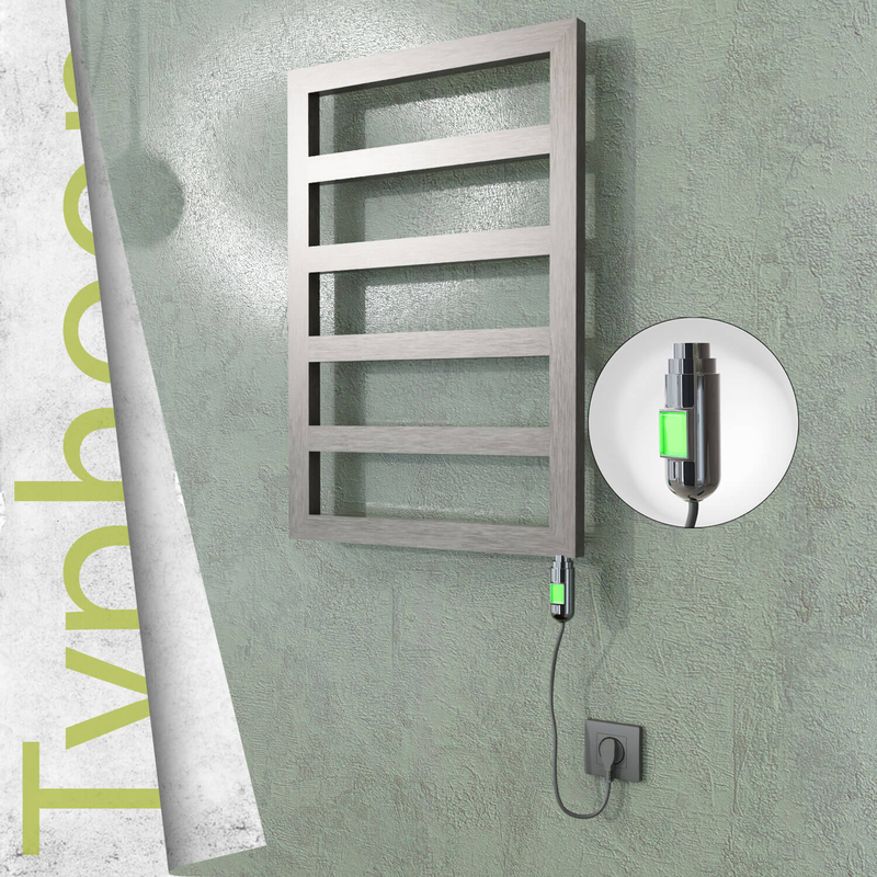 Typhoon Electric Stainless Steel Towel Rail 500x1020 Satin Polished (On/Off Switch) 300W 