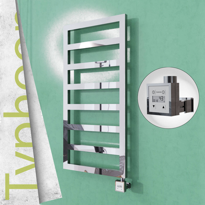 Typhoon Electric Stainless Steel Towel Rail 600x1020 Satin Polished (KTX3 Thermostat) 300W 