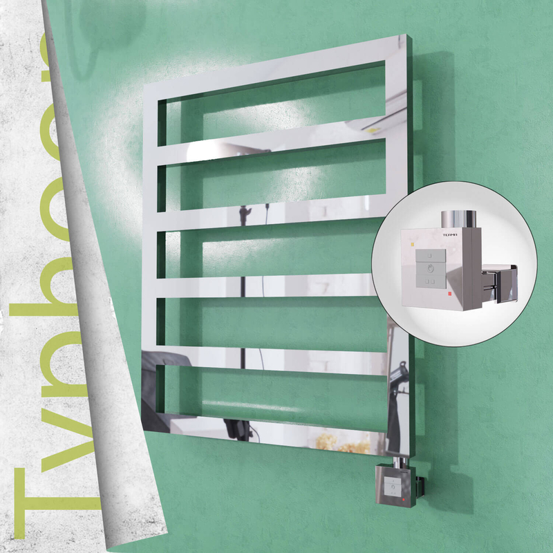 Typhoon Electric Stainless Steel Towel Rail 600x1160 Mirror Polished (KTX1 Thermostat) 300W