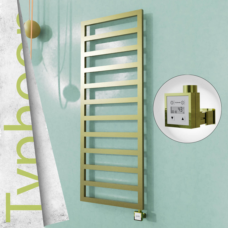 Typhoon Electric Stainless Steel Towel Rail 600x1580 Mirror Polished (KTX3 Thermostat) 600W 