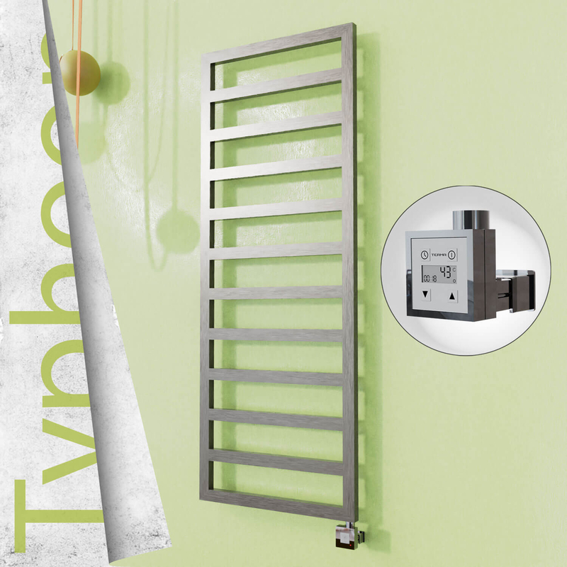 Typhoon Electric Stainless Steel Towel Rail 600x1580 Satin Gold (KTX3 Thermostat) 600W 