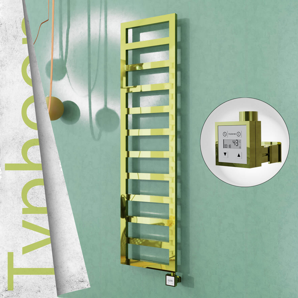 Typhoon Elektrikli Paslanmaz Çelik Havlupan 400x1020 Altın (KTX3 Termostat) 300W - 1