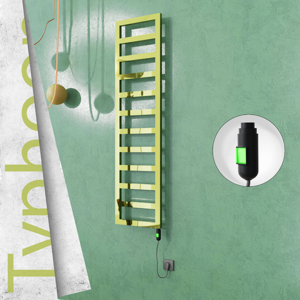 Typhoon Elektrikli Paslanmaz Çelik Havlupan 400x1020 Altın (On/Off Düğmeli) 300W - 1