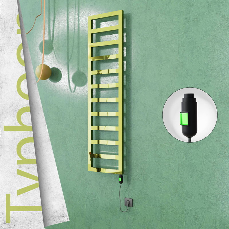 Typhoon Elektrikli Paslanmaz Çelik Havlupan 400x1020 Altın (On/Off Düğmeli) 300W 