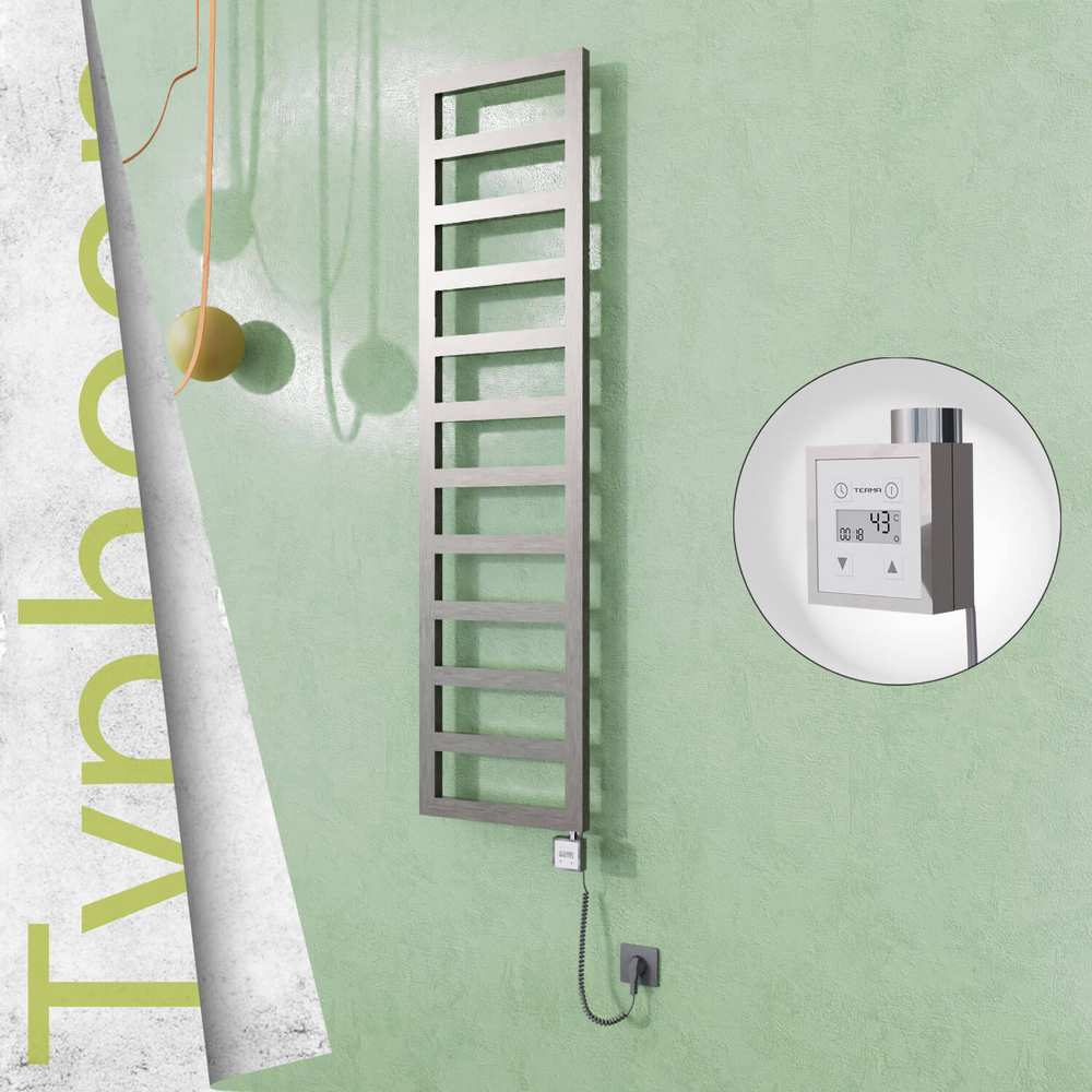 Typhoon Elektrikli Paslanmaz Çelik Havlupan 400x1020 Satin Polisaj (KTX3 Termostat) 300W Spiral Kablolu - 1