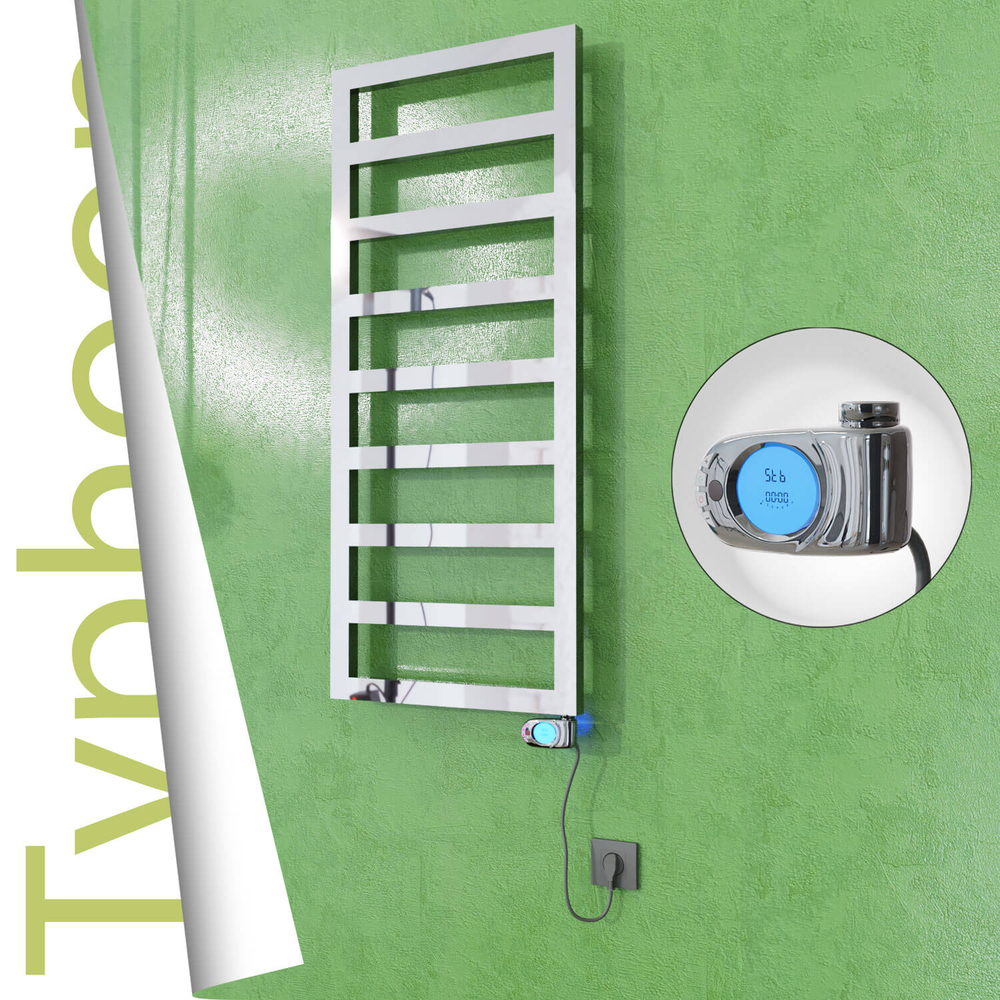 Typhoon Elektrikli Paslanmaz Çelik Havlupan 400x1160 Ayna Polisaj (Musa Termostat) 300W - 1
