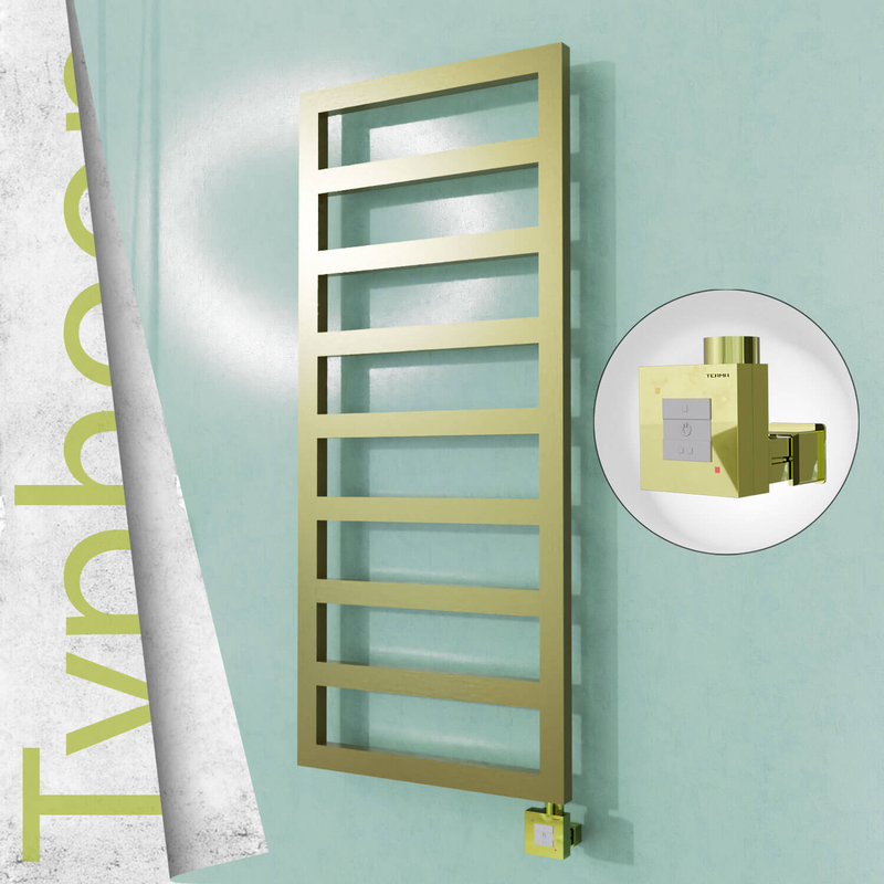 Typhoon Elektrikli Paslanmaz Çelik Havlupan 400x1160 Satine Altın (KTX1 Termostat) 300W 