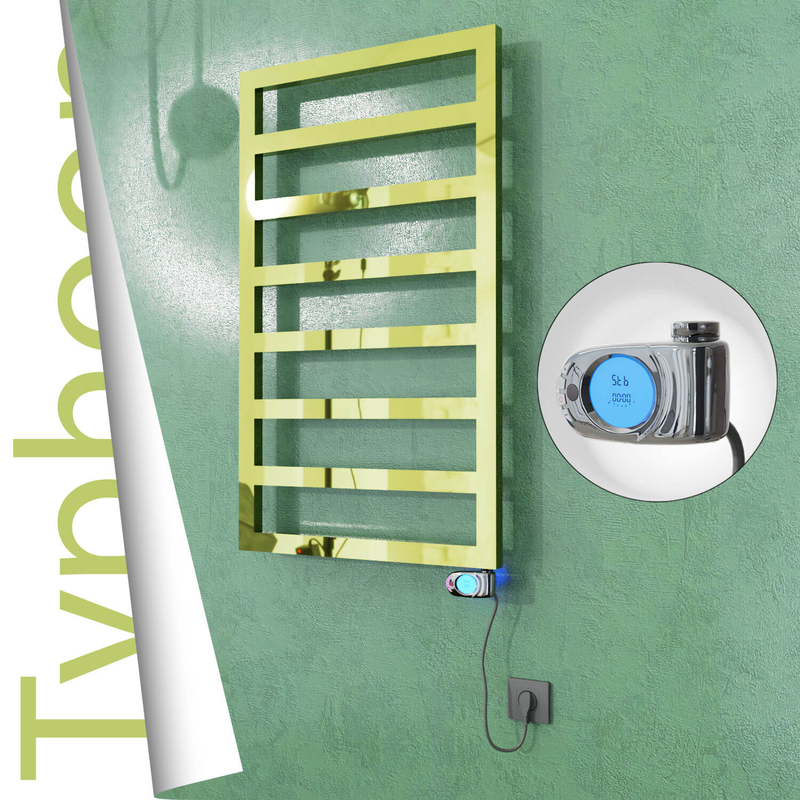 Typhoon Elektrikli Paslanmaz Çelik Havlupan 400x1580 Altın (Musa Termostat) 300W 