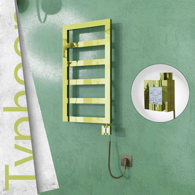 Typhoon Elektrikli Paslanmaz Çelik Havlupan 400x740 Altın (KTX4 Termostat) 200W Spiral Kablolu 