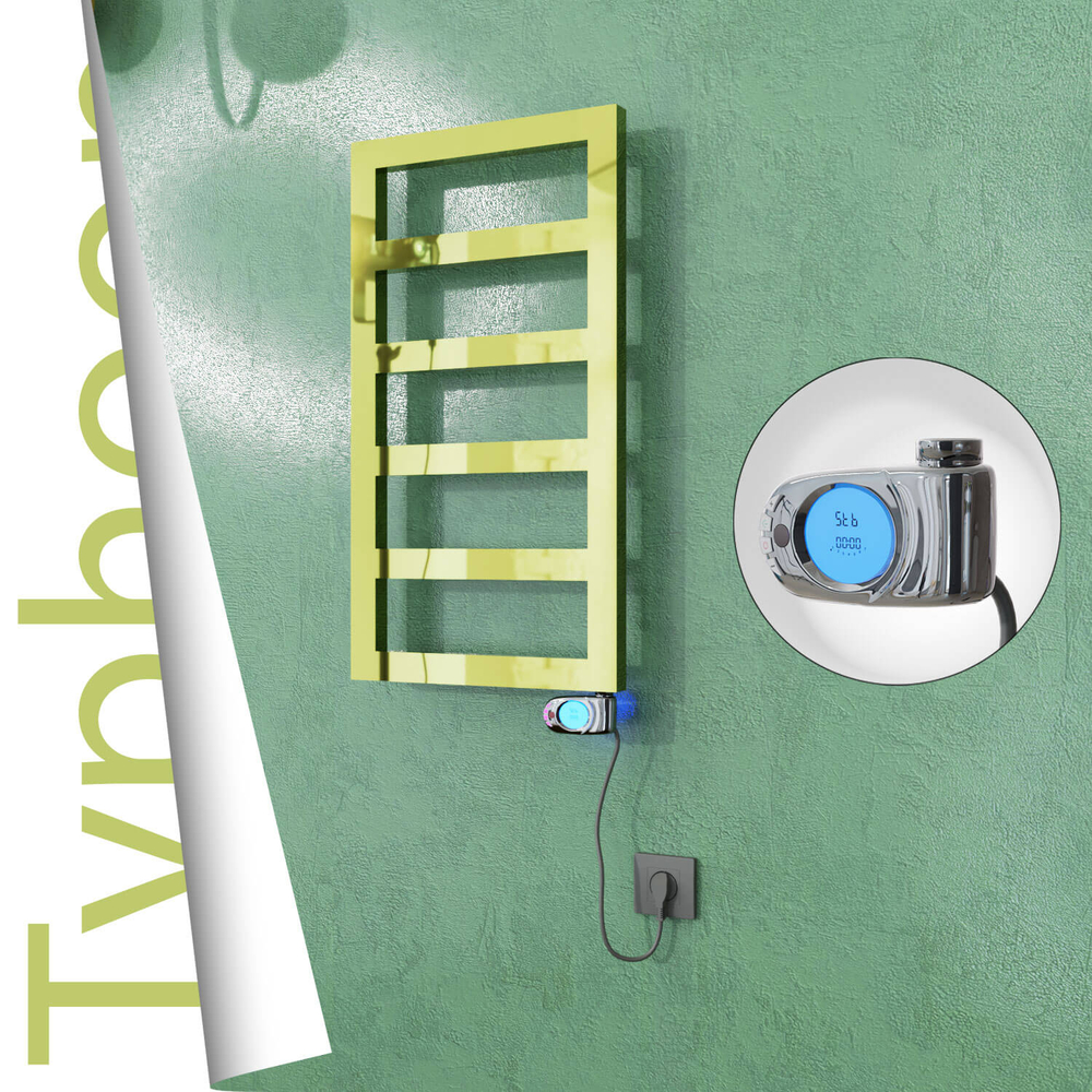 Typhoon Elektrikli Paslanmaz Çelik Havlupan 400x740 Altın (Musa Termostat) 200W - 1