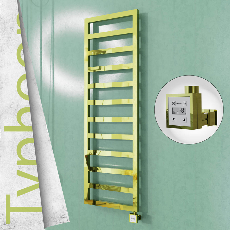 Typhoon Elektrikli Paslanmaz Çelik Havlupan 500x1160 Altın (KTX3 Termostat) 300W