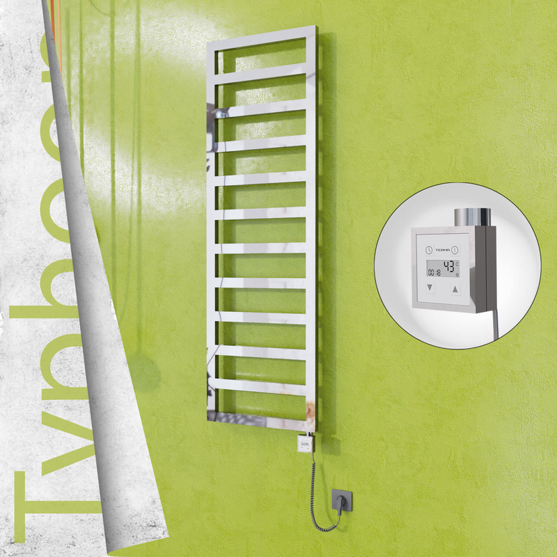 Typhoon Elektrikli Paslanmaz Çelik Havlupan 500x1160 Ayna Polisaj (KTX3 Termostat) 300W Spiral Kablolu