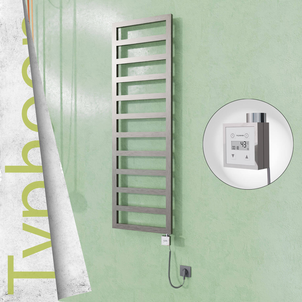 Typhoon Elektrikli Paslanmaz Çelik Havlupan 500x1160 Satin Polisaj (KTX3 Termostat) 300W Spiral Kablolu - 1