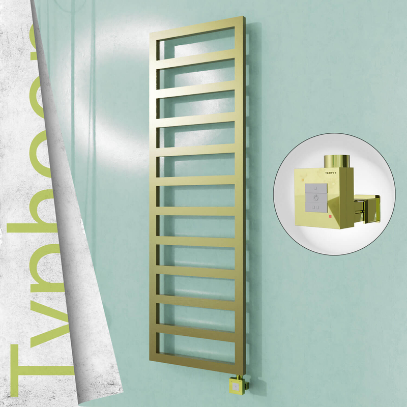 Typhoon Elektrikli Paslanmaz Çelik Havlupan 500x1160 Satine Altın (KTX1 Termostat) 300W 