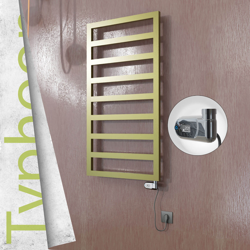 Typhoon Elektrikli Paslanmaz Çelik Havlupan 500x1580 Satine Altın (Thesis Termostat) 600W 