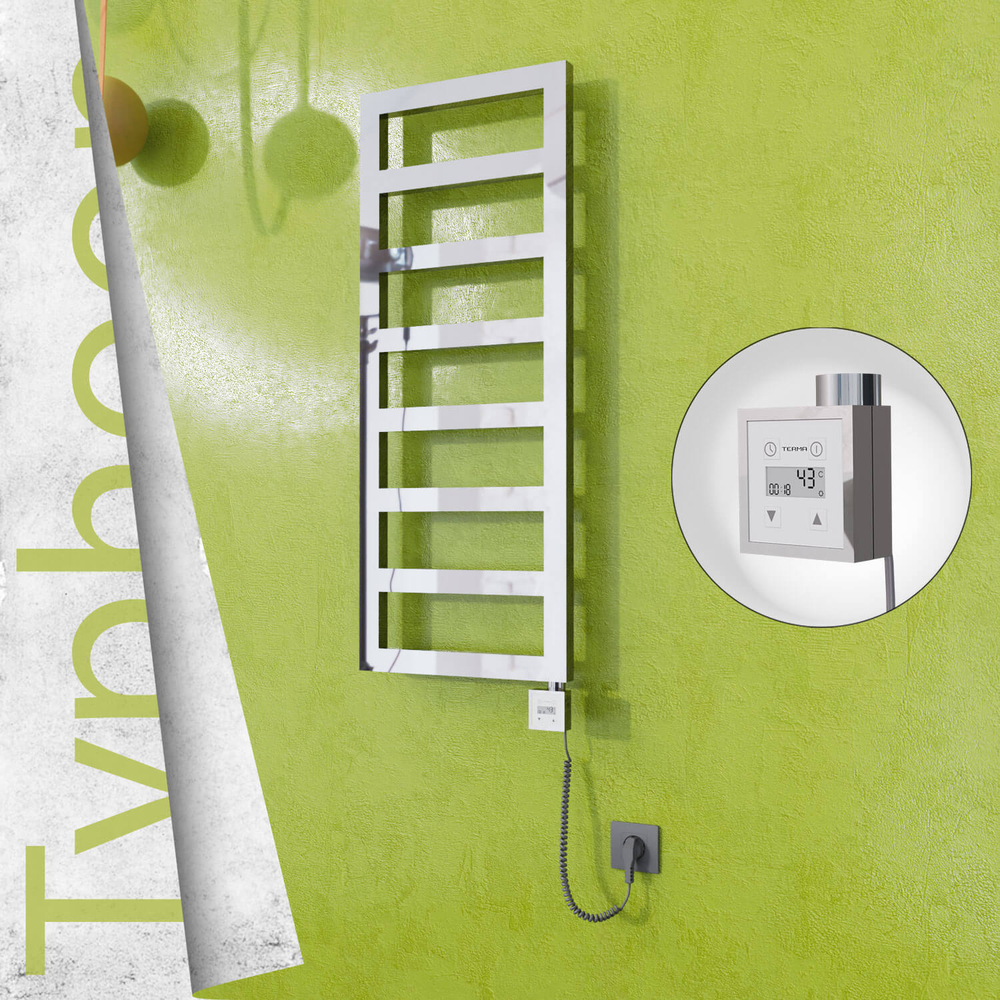 Typhoon Elektrikli Paslanmaz Çelik Havlupan 500x740 Ayna Polisaj (KTX3 Termostat) 200W Spiral Kablolu - 1