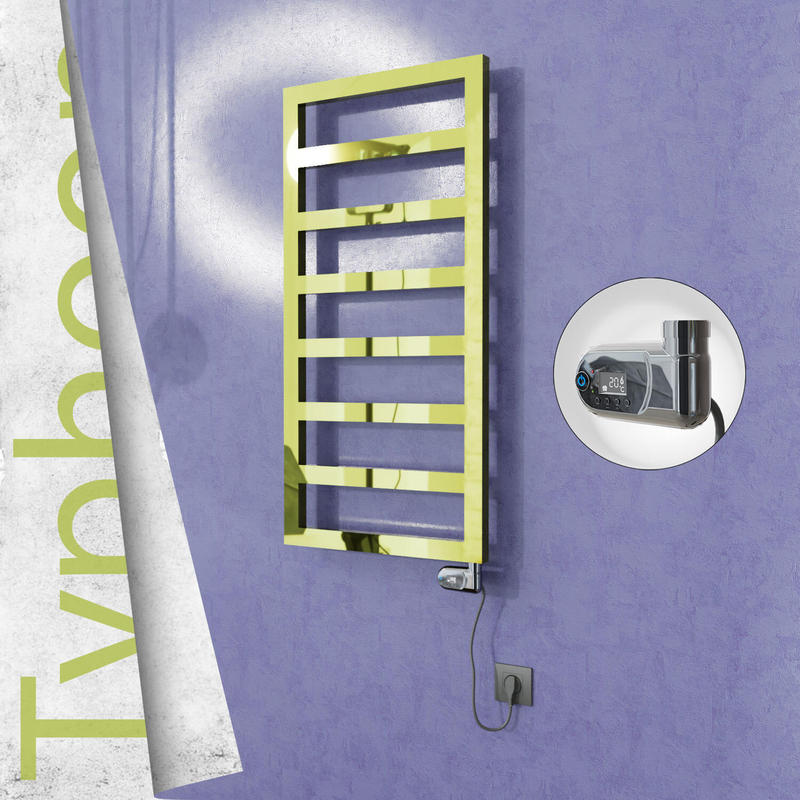 Typhoon Elektrikli Paslanmaz Çelik Havlupan 600x1020 Altın (Thesis Termostat) 300W 