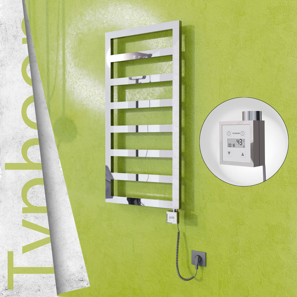 Typhoon Elektrikli Paslanmaz Çelik Havlupan 600x1020 Ayna Polisaj (KTX3 Termostat) 300W Spiral Kablolu - 1