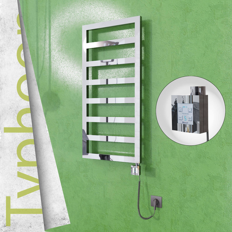 Typhoon Elektrikli Paslanmaz Çelik Havlupan 600x1020 Ayna Polisaj (KTX4 Termostat) 300W Spiral Kablolu