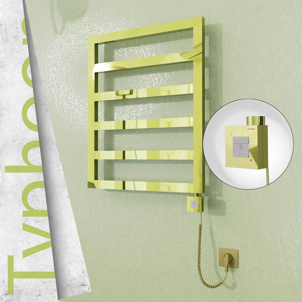Typhoon Elektrikli Paslanmaz Çelik Havlupan 600x1160 Altın (KTX1 Termostat) 300W Spiral Kablolu - 1