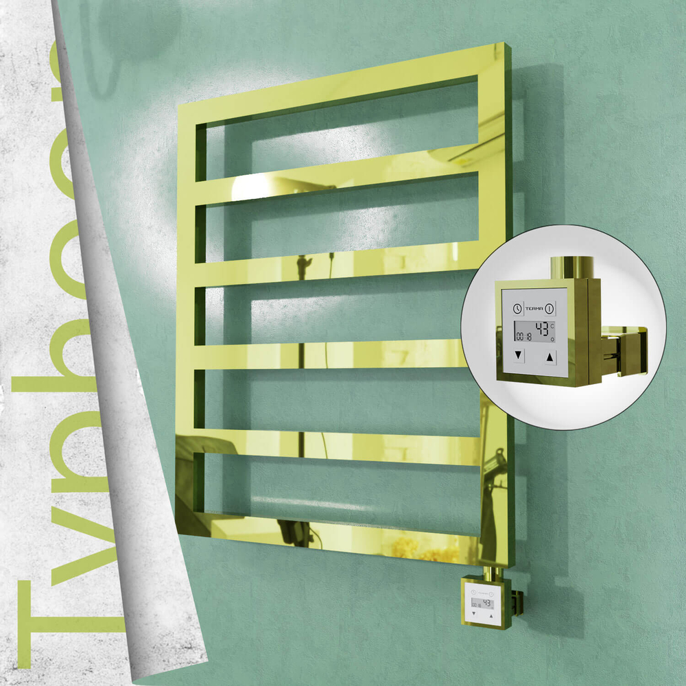Typhoon Elektrikli Paslanmaz Çelik Havlupan 600x1160 Altın (KTX3 Termostat) 300W - 1