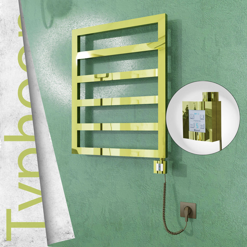 Typhoon Elektrikli Paslanmaz Çelik Havlupan 600x1160 Altın (KTX4 Termostat) 300W Spiral Kablolu