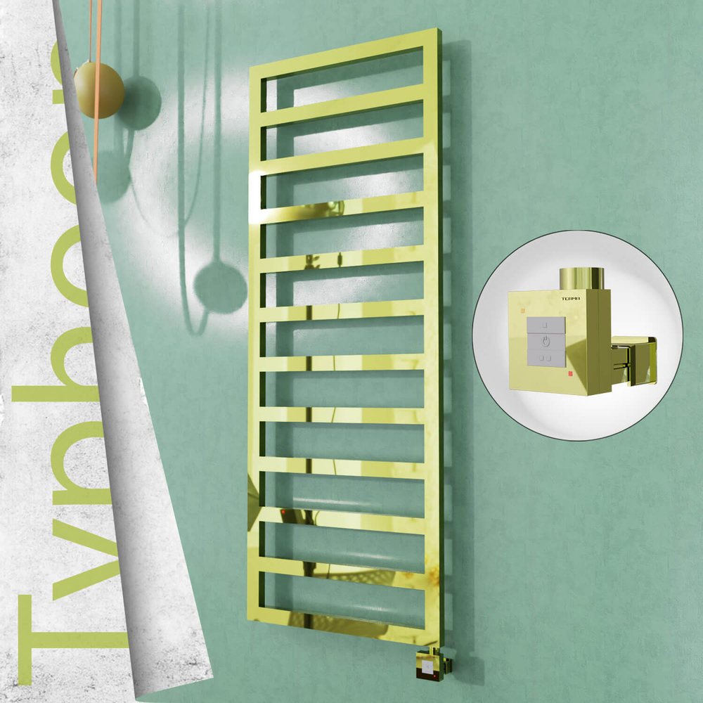 Typhoon Elektrikli Paslanmaz Çelik Havlupan 600x1580 Altın (KTX1 Termostat) 600W - 1
