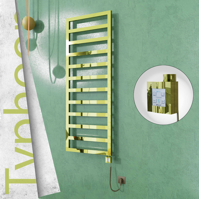 Typhoon Elektrikli Paslanmaz Çelik Havlupan 600x1580 Altın (KTX4 Termostat) 600W Spiral Kablolu